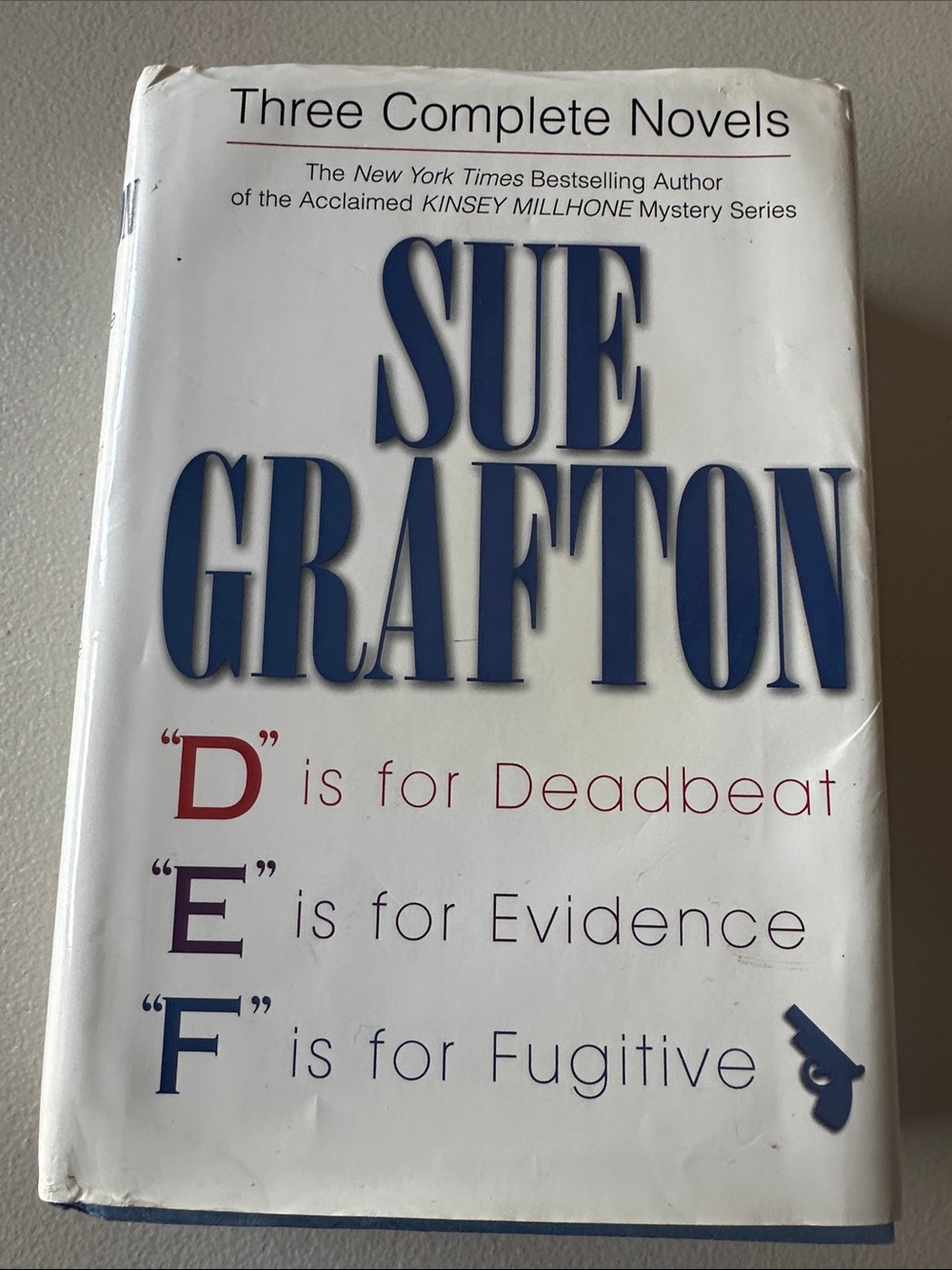 Sue Grafton Three Complete Novels Hardcover - White & Blue